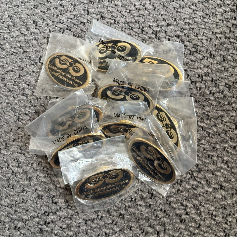 Honda Motorcycle 50 Year Anniversary Lapel Hat Tie Tac Pin Lot Of 10 1948-1998